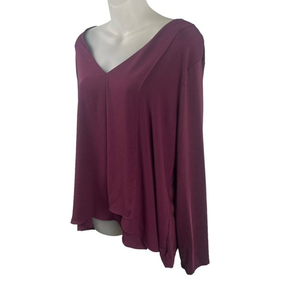 41 Hawthorn Blouse Top V-Neck 3/4 Sleeves Dark Purple Women's Size XXL 2XL - Picture 13 of 13